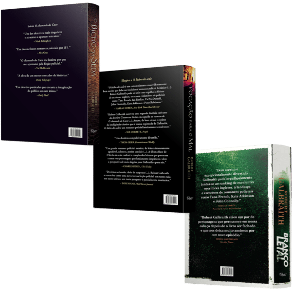 Combo com três livros da série Cormoran Strike.