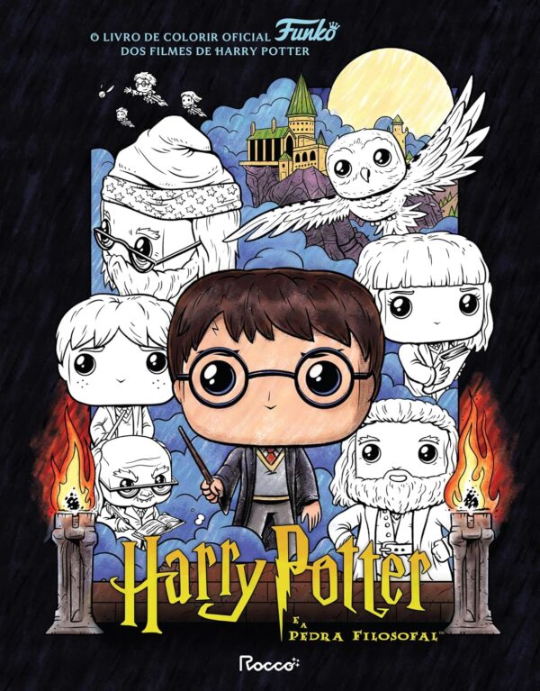 Livro de colorir oficial Funko Pop! Harry Potter e a Pedra Filosofal