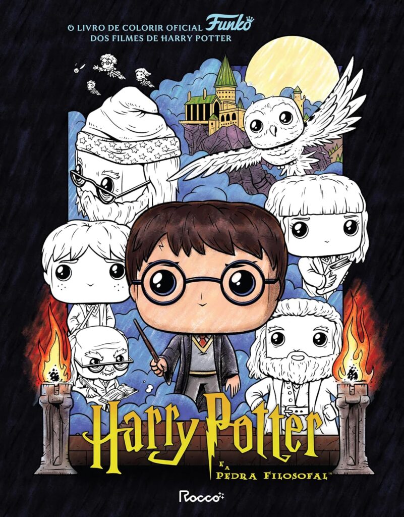 Livro de colorir oficial Funko Pop! Harry Potter e a Pedra Filosofal